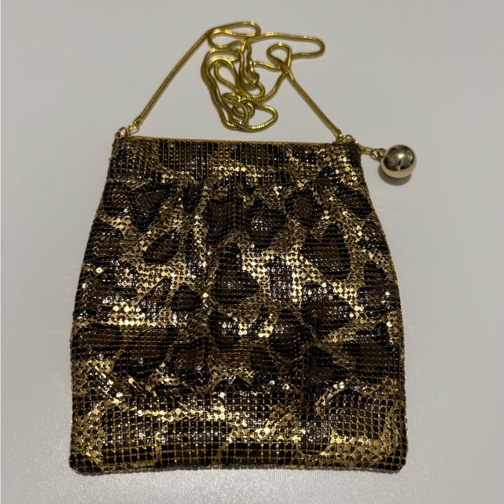 Glamorous Gold and Brown Leopard Print Chain Strap Crossbody Bag by The Limited